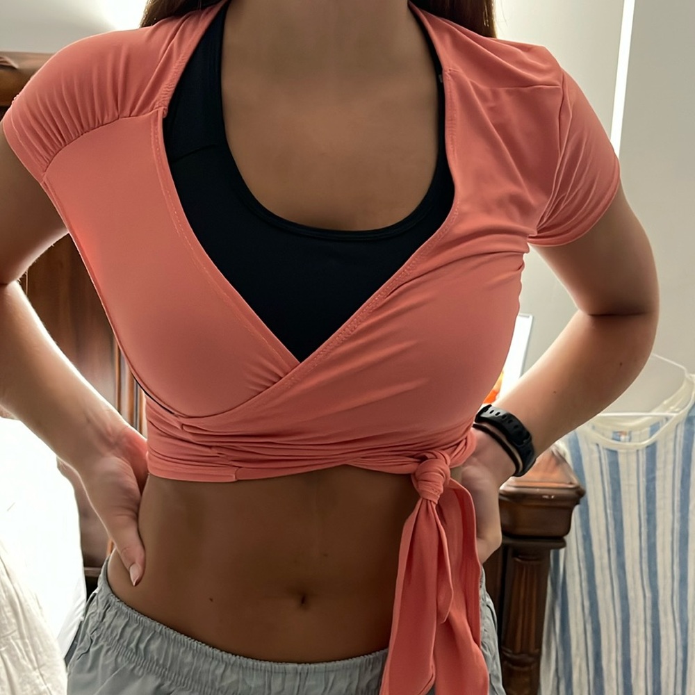 Pretty Garbage Salmon Pink Top